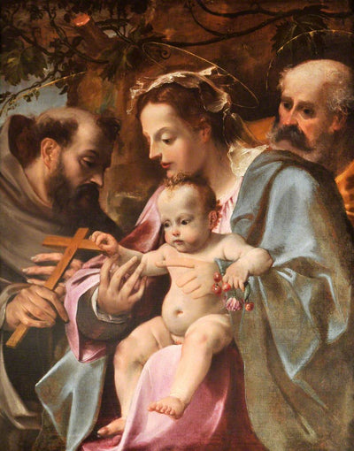 La Sainte Famille avec Saint François - Ludovico Carracci - Alpha Reproduction