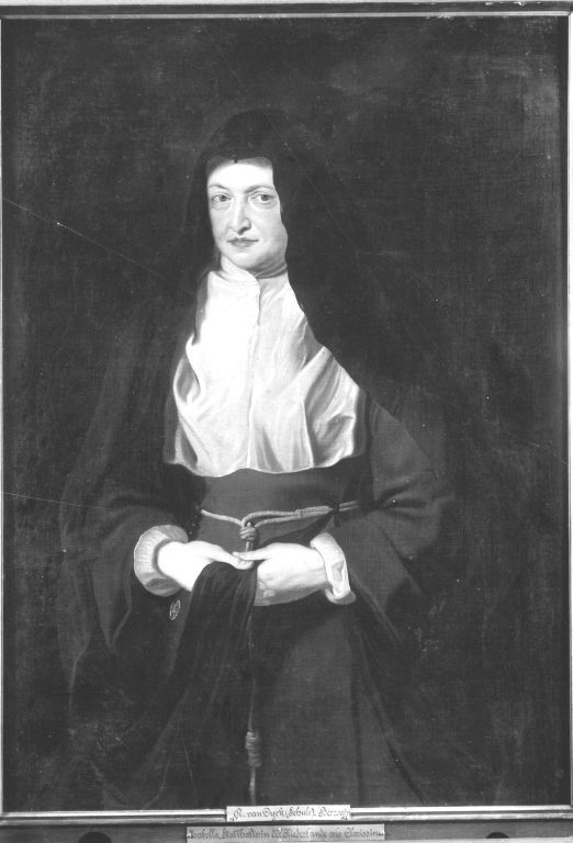 Portret van de landvoogdes Infanta Isabella Clara Eugenia (1566-1633) en tant que weduwe - Antoine van Dyck