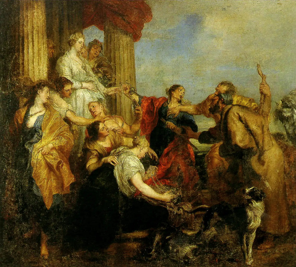 Achille reconnu parmi les filles de Lycomède - Antoine van Dyck - Alpha Reproduction