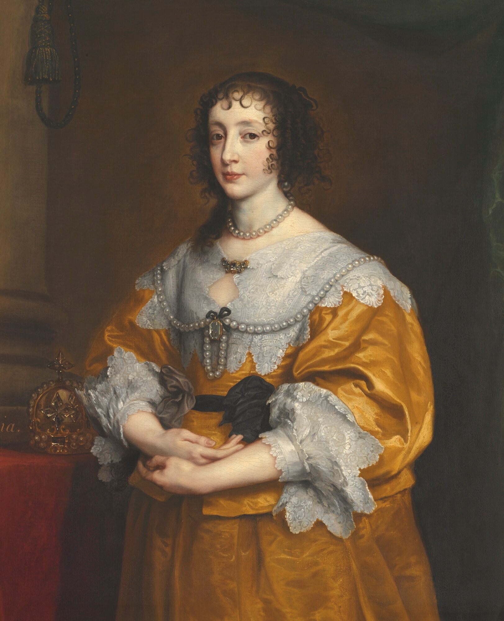 Portrait d'Henriette-Marie de France, reine d'Angleterre, d'Écosse et d'Irlande - Antoine van Dyck