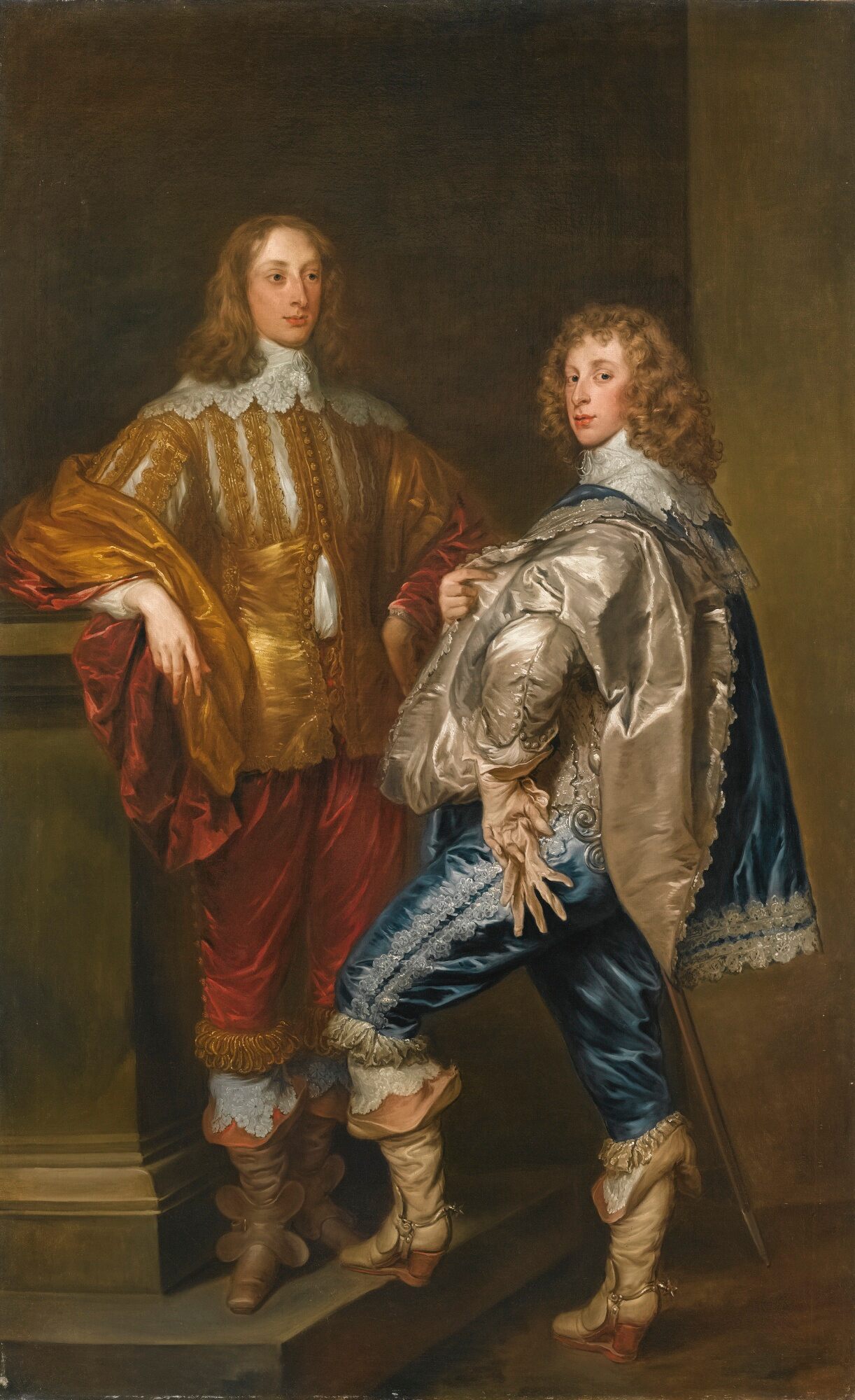 Double portrait de Lord John Stewart (1621-1644) et Lord Bernard Stewart, futur comte de Lichfield (1623-1645) - Antoine van Dyck