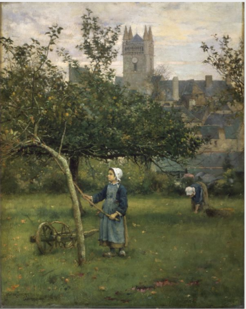 Récolte des pommes à Quimperlé - Walter Frederick Osborne