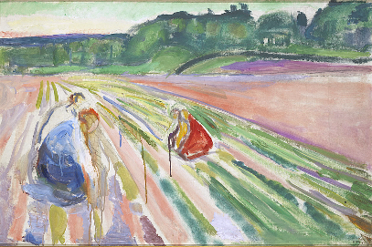 Reproduction du tableau « Sarclage - Edvard Munch » par Alpha Reproduction en peinture à l’huile