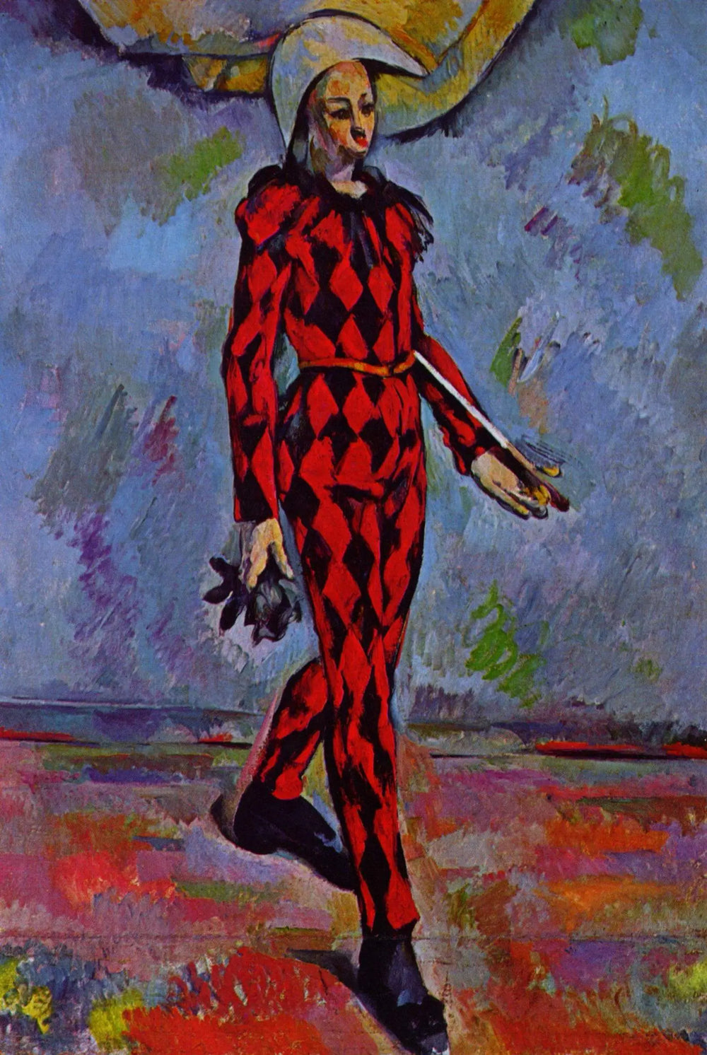 Reproduction du tableau « Arlequin - Paul Cézanne » par Alpha Reproduction en peinture à l’huile