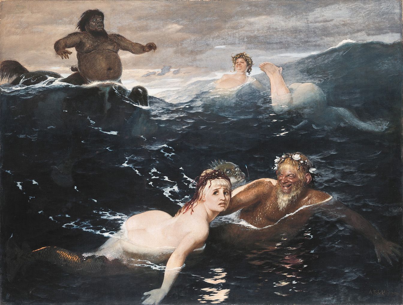 Dans le jeu des Vagues - Arnold Böcklin