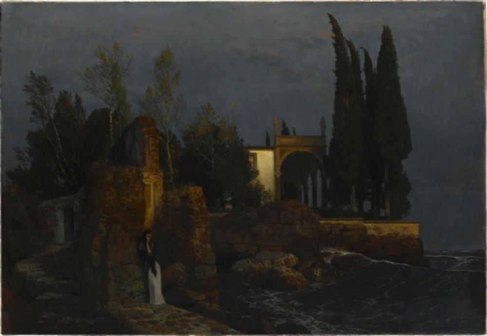Villa au bord de la mer - Arnold Böcklin