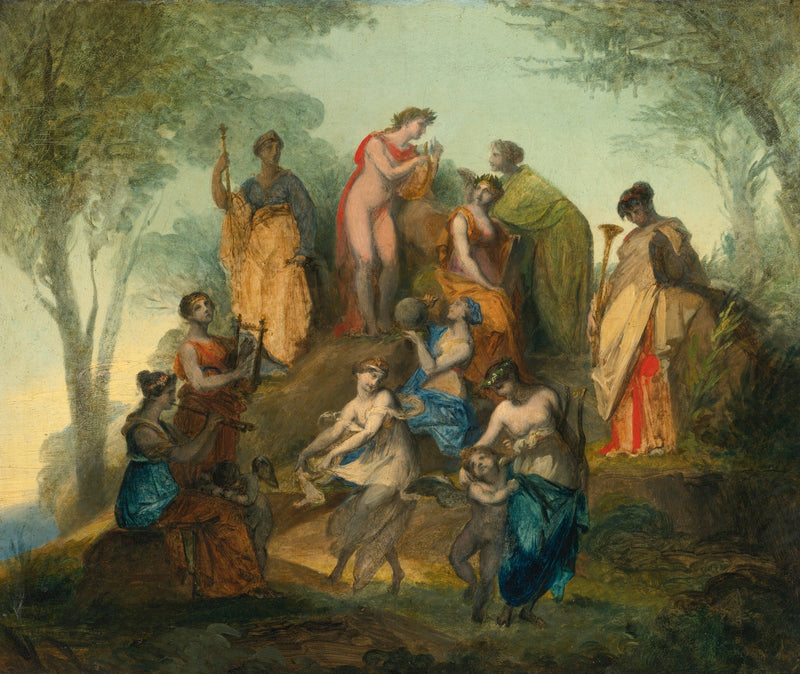 Apollon et les Neuf Muses sur le mont Parnasse - Pierre-Paul Prud'hon
