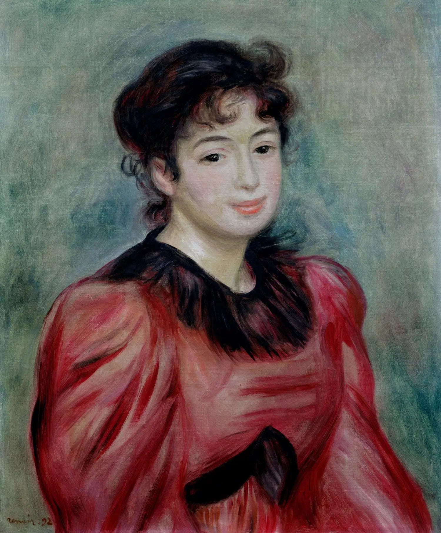 Reproduction du tableau « Portrait de Mademoiselle Victorine de Bellio - Pierre-Auguste Renoir » par Alpha Reproduction en peinture à l’huile