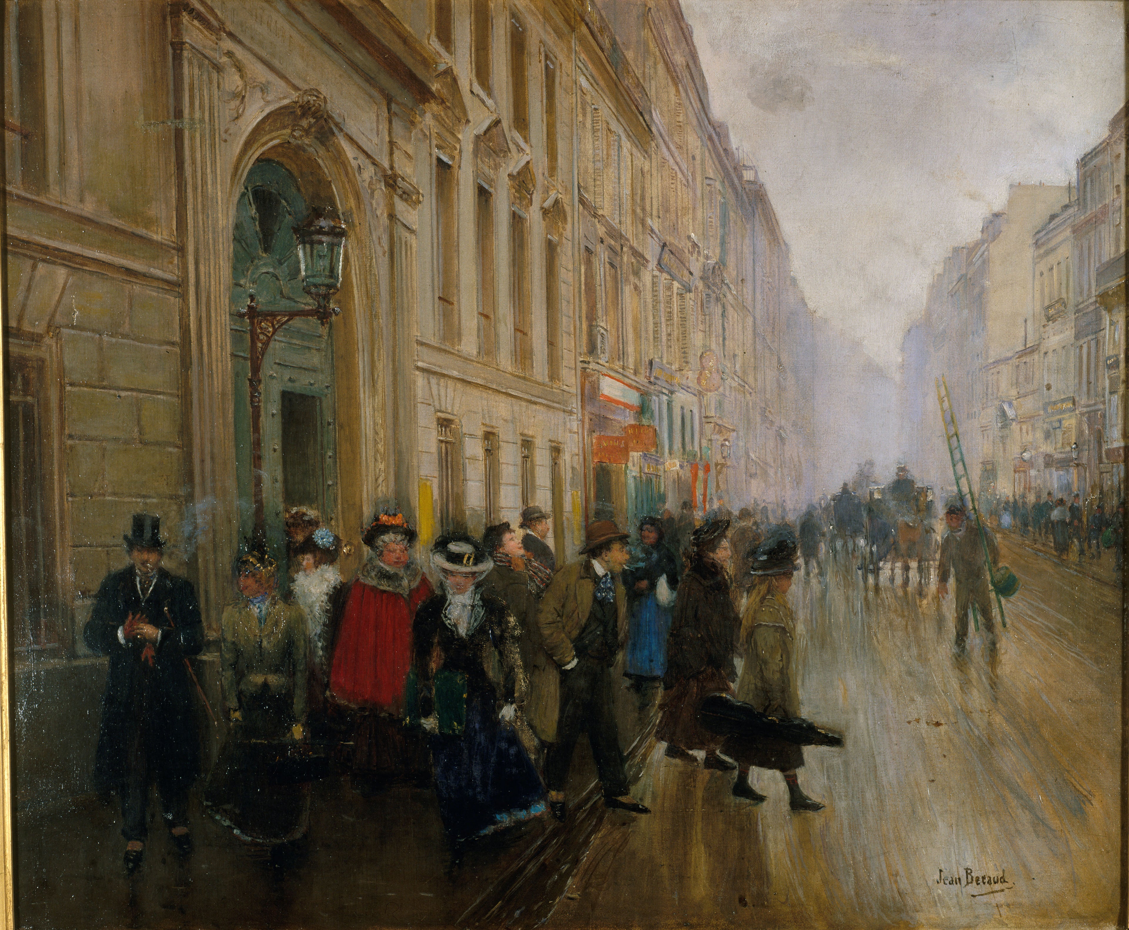 La sortie du conservatoire de musique - Jean Béraud