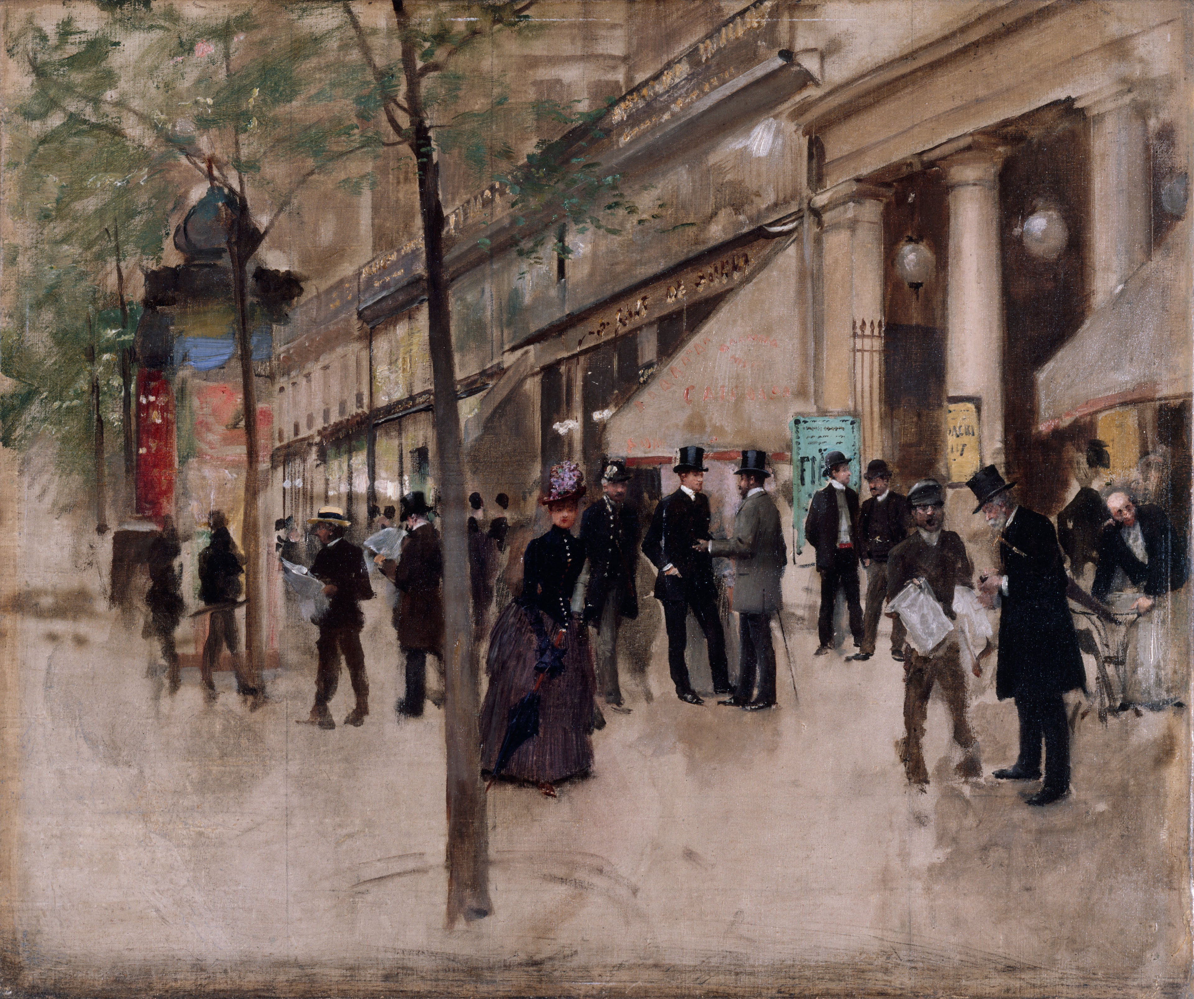 Le boulevard Montmartre, devant le théâtre des Variétés, l'après-midi - Jean Béraud