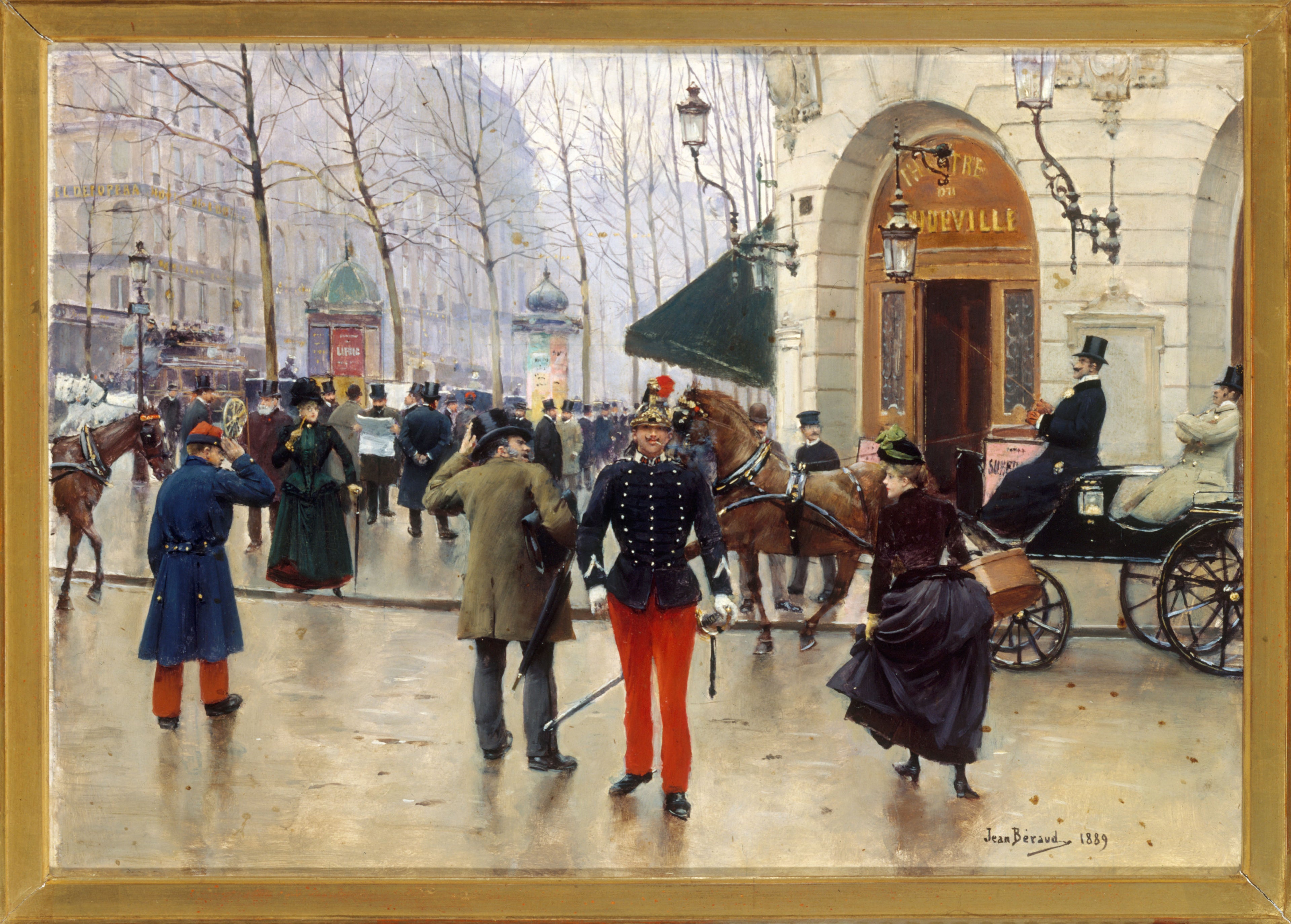 Le théâtre du Vaudeville - Jean Béraud