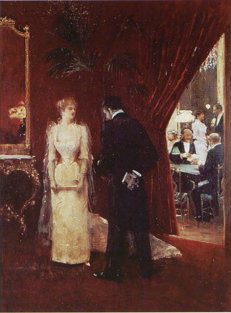 Tête-à-tête dans une réception - Jean Béraud