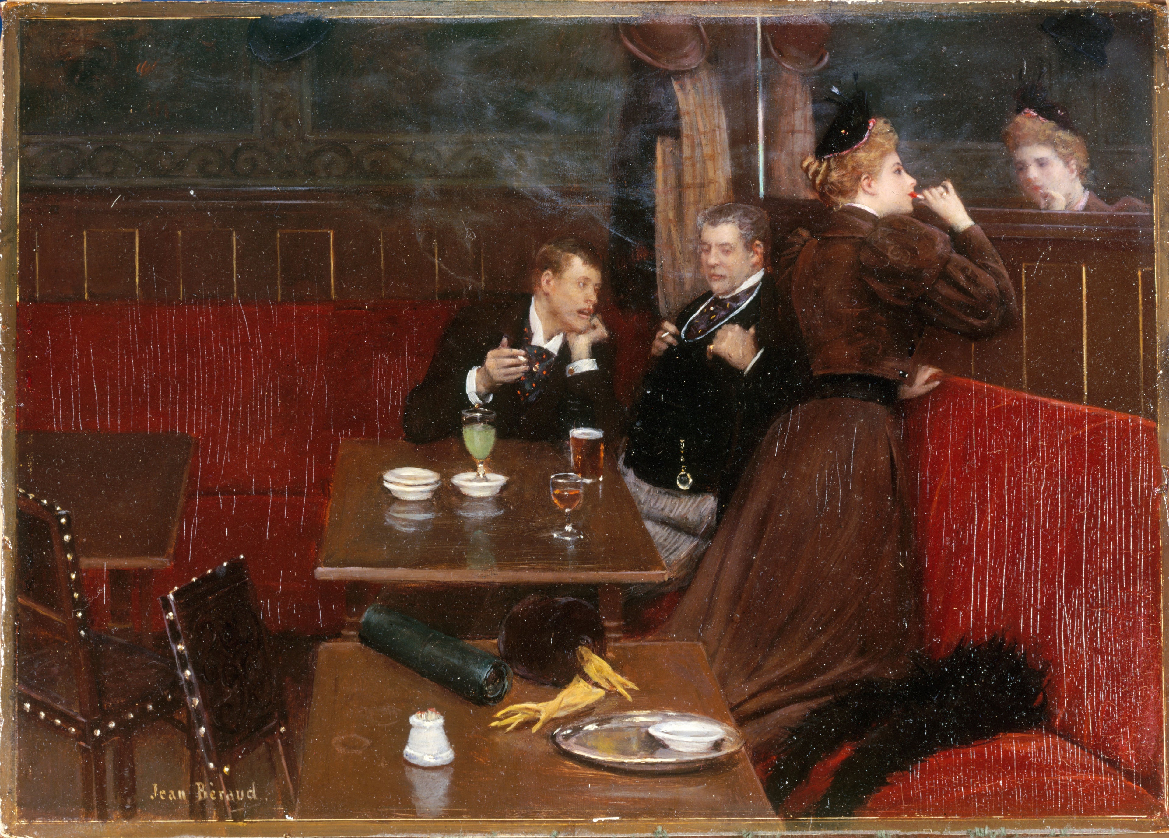 Trois personnages dans un café - Jean Béraud