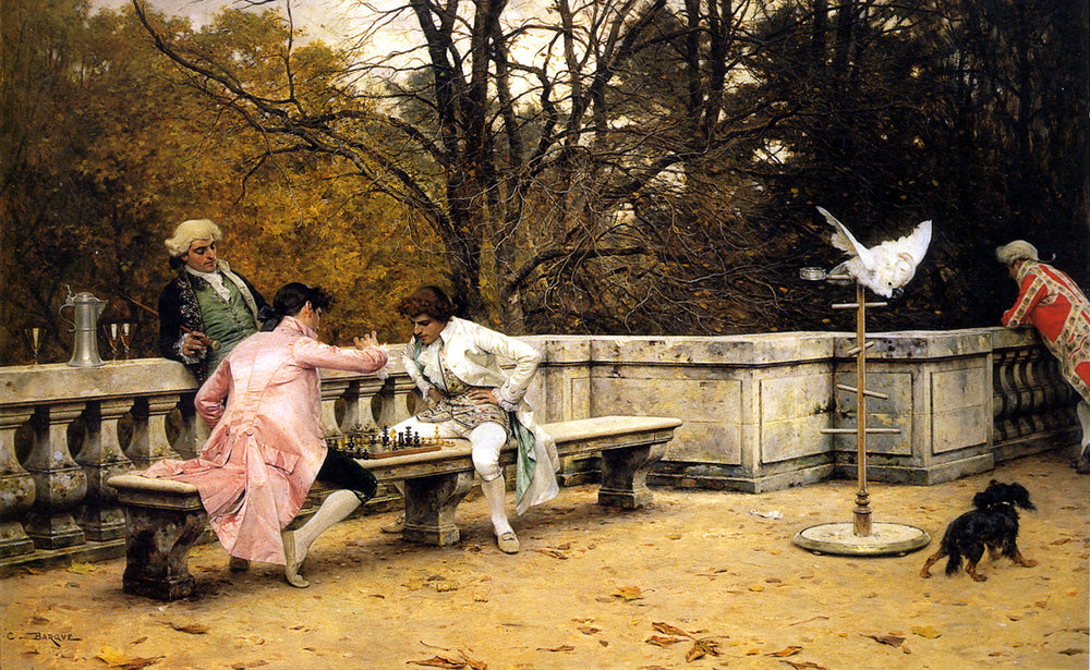 Le Jeu d'échecs sur la terrasse - Charles Bargue