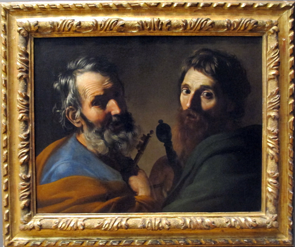 Saints Pierre et Paul - Bartolomeo Manfredi image 1 copie peinte à la main à l’huile