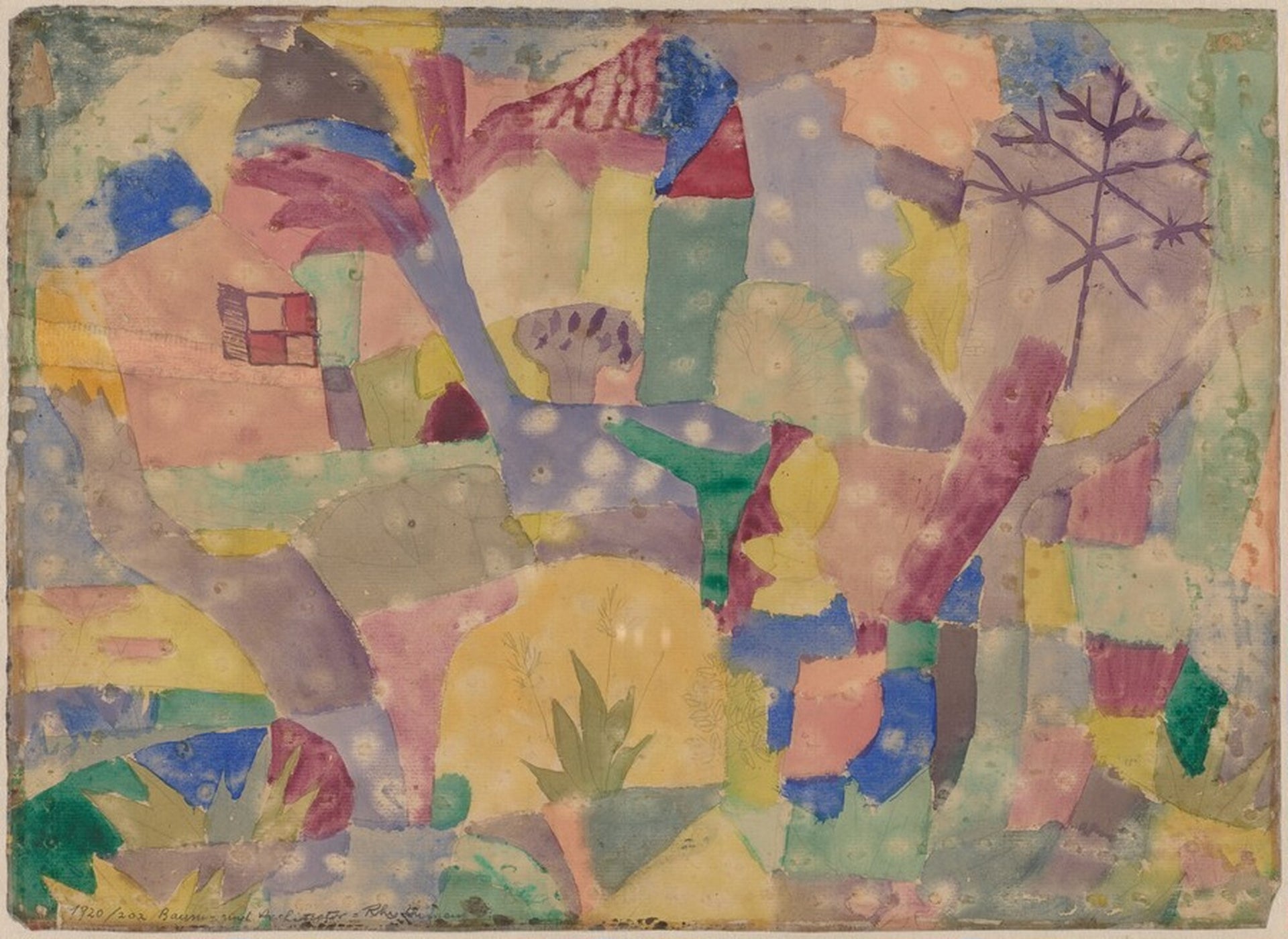 Tree and Architecture―Rhythms (1920) — Paul Klee