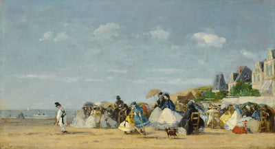 Reproduction du tableau « La plage à Trouville - Eugène Boudin » par Alpha Reproduction en peinture à l’huile