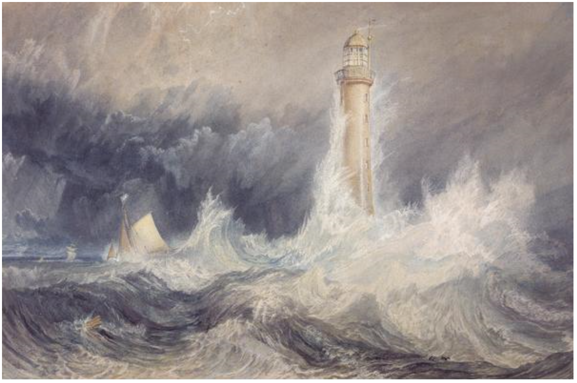 Reproduction du tableau « Bell Rock Lighthouse - J. M. W. Turner » par Alpha Reproduction en peinture à l’huile