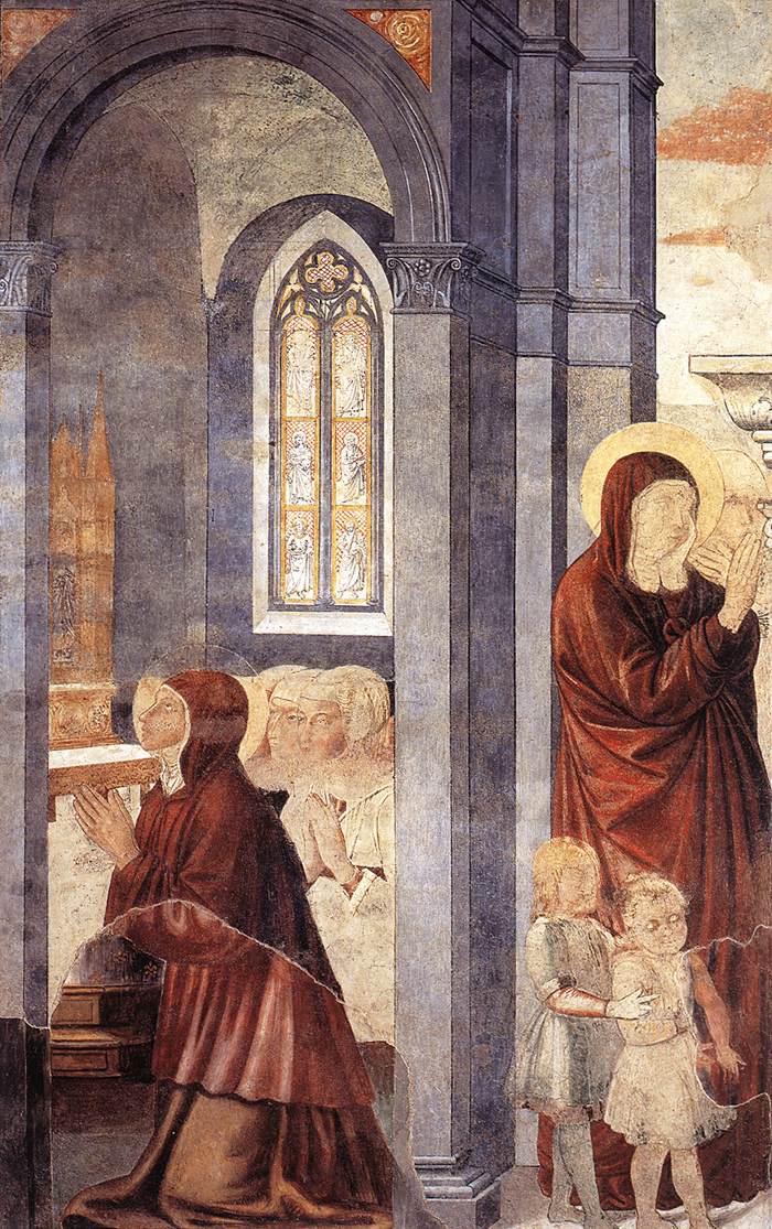 Saint Augustin quittant sa mère (scène 3 mur est) - Benozzo Gozzoli - Alpha Reproduction