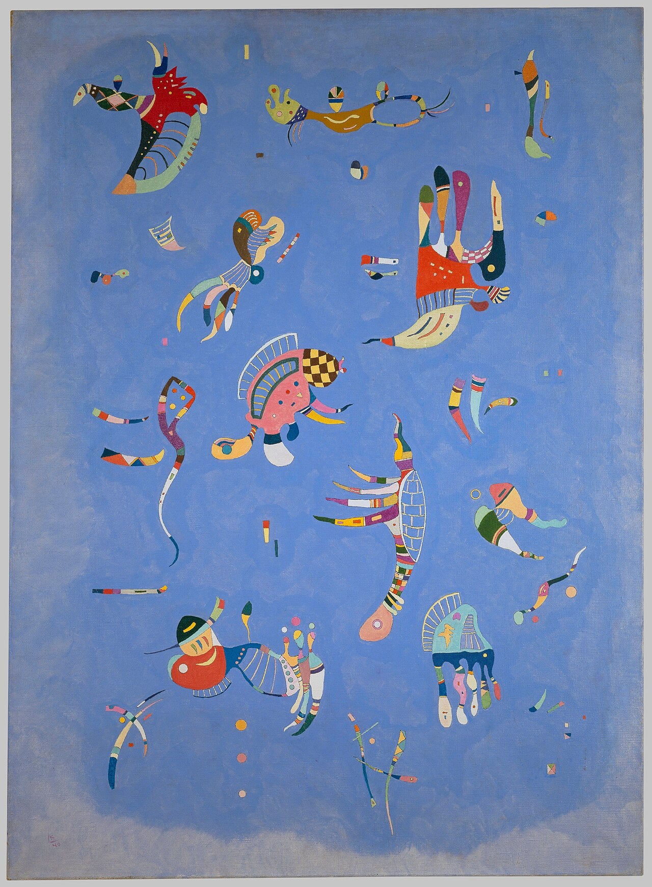 Reproduction du tableau « Bleu de ciel - Vassily Kandinsky » par Alpha Reproduction en peinture à l’huile