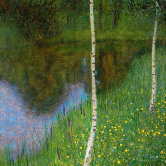 🌳 Берег озера с берёзами – Густав Климт (около 1901)