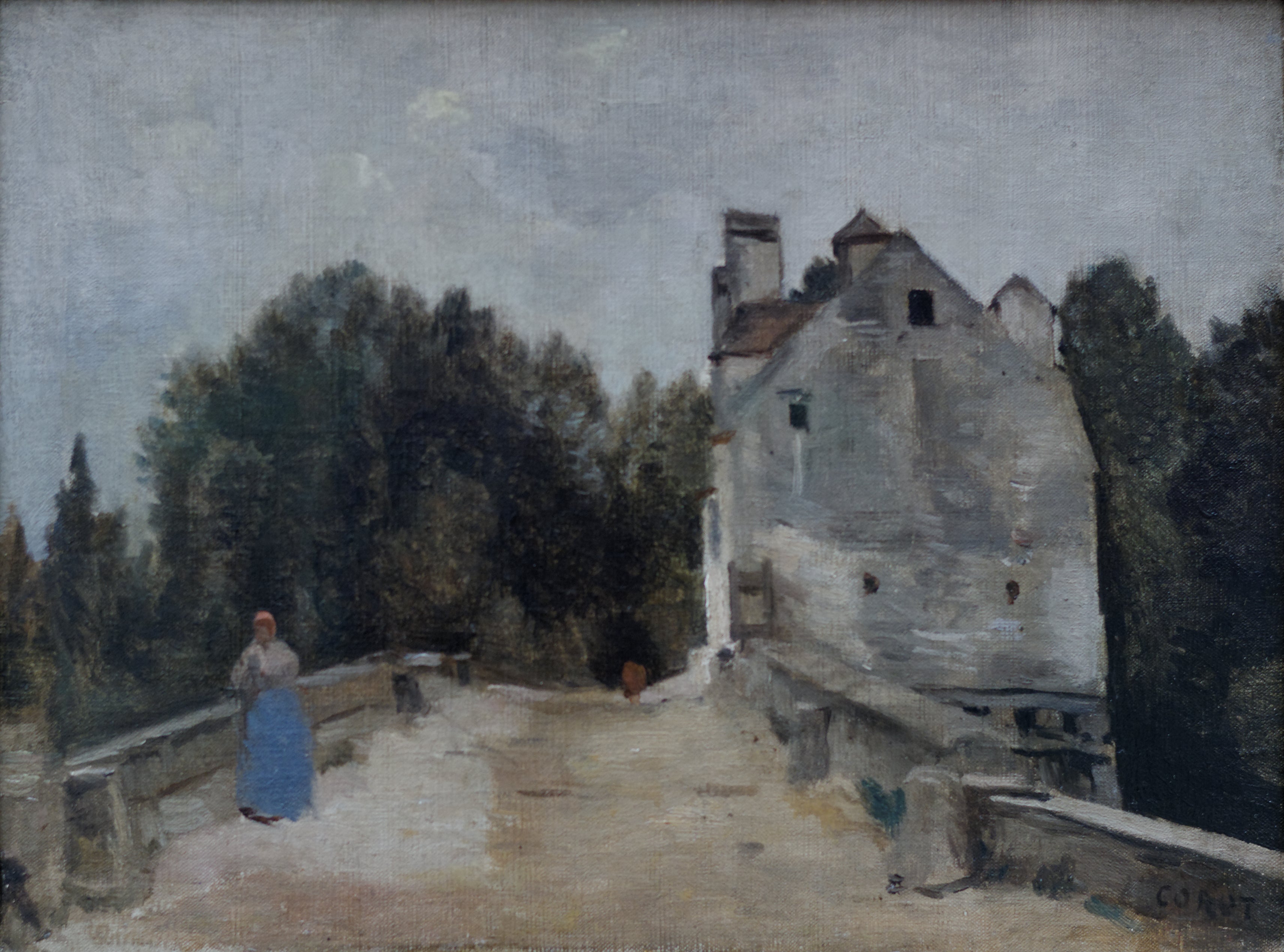 Pont et Moulin près de Mantes - Jean-Baptiste Camille Corot