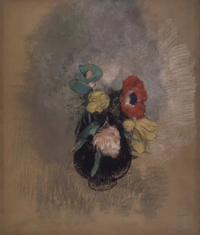 Anémones et Tulipes - Odilon Redon - Alpha Reproduction