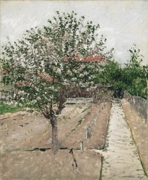 Reproduction du tableau « Pommier en fleurs - Gustave Caillebotte » par Alpha Reproduction en peinture à l’huile