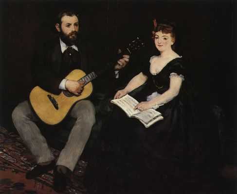 Reproduction du tableau « La leçon de musique - Édouard Manet » par Alpha Reproduction en peinture à l’huile