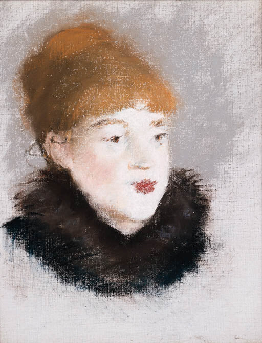 Reproduction du tableau « Tête de femme - Édouard Manet » par Alpha Reproduction en peinture à l’huile
