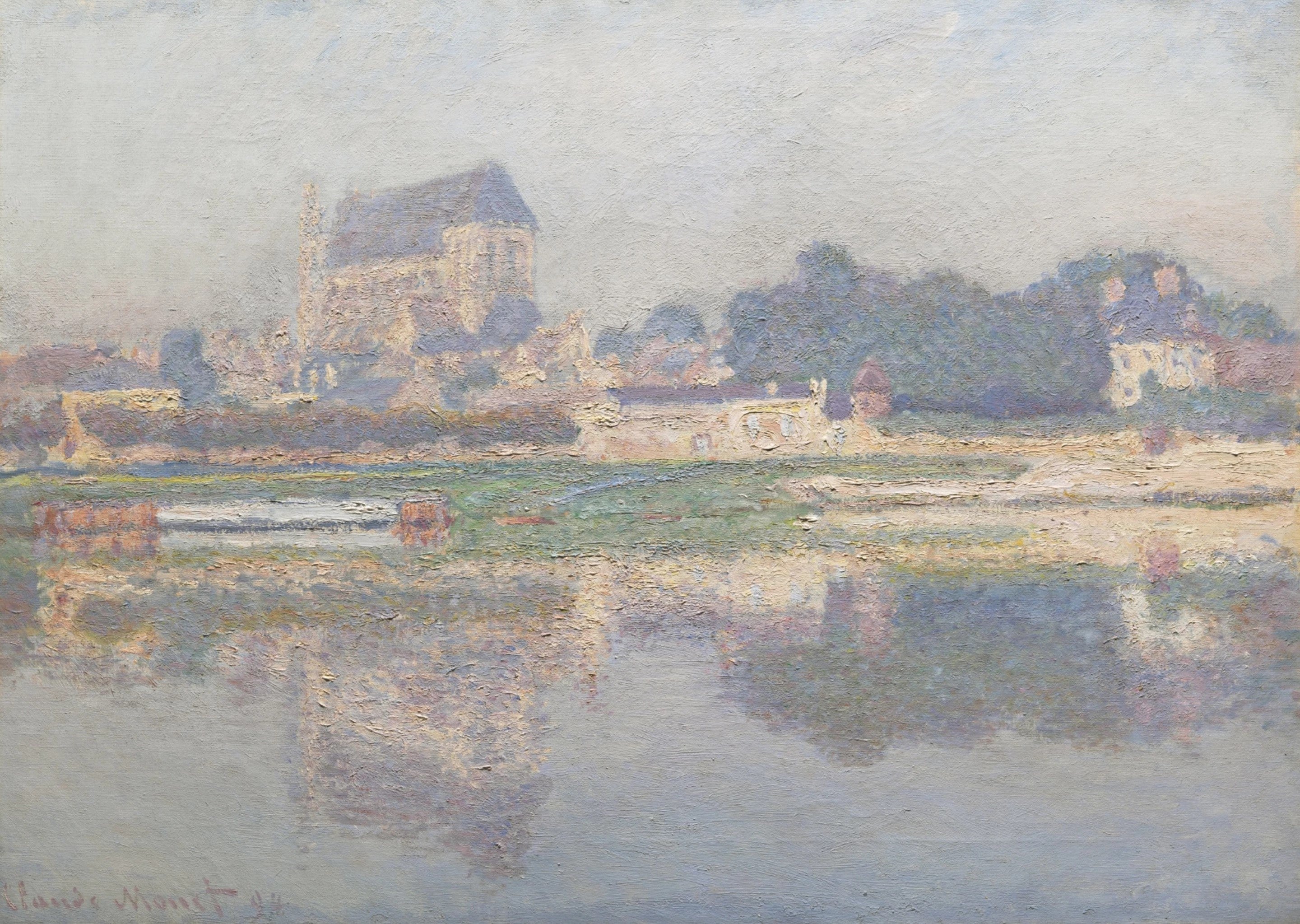 Reproduction du tableau « Église de Vernon, soleil - Claude Monet » par Alpha Reproduction en peinture à l’huile