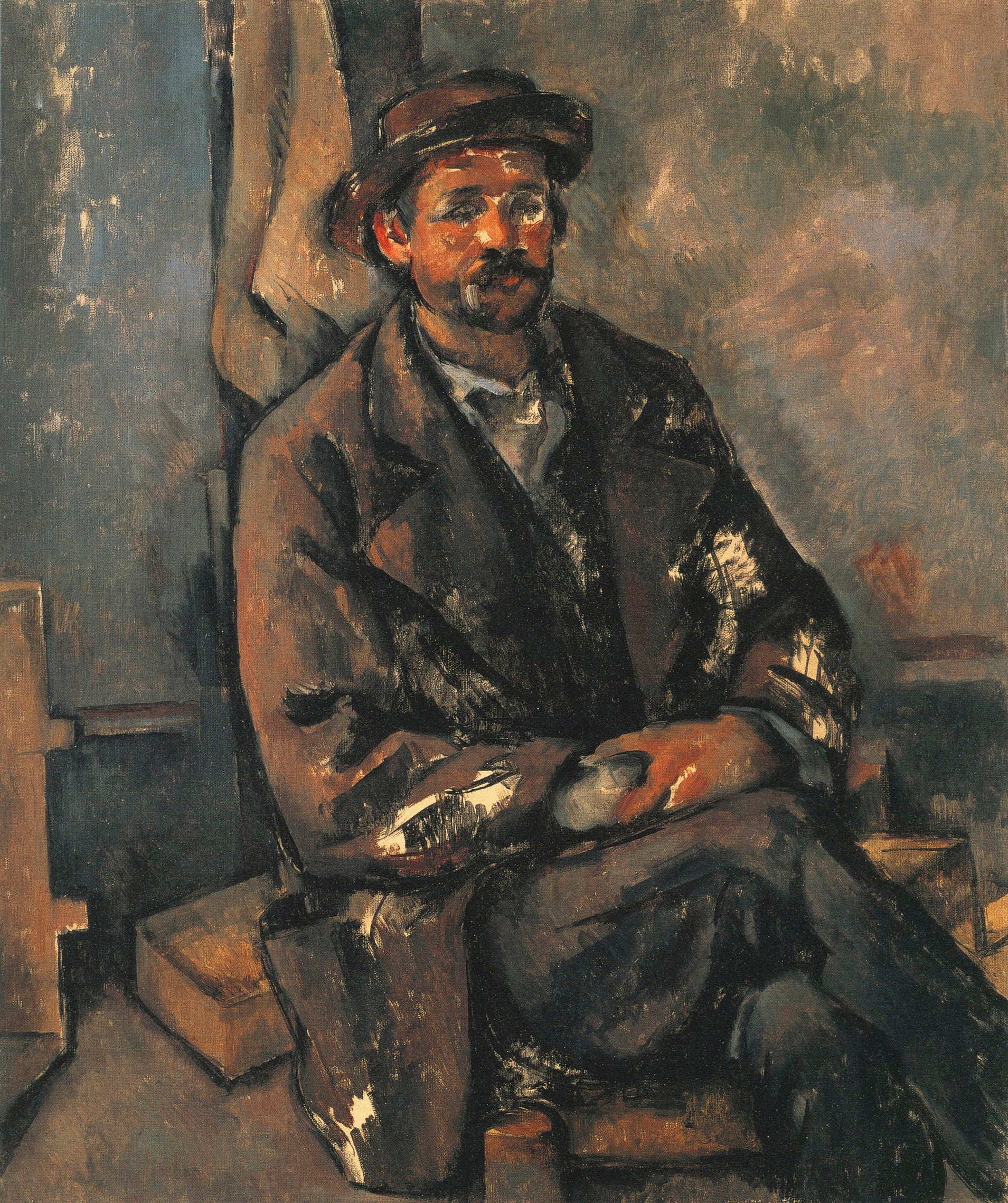 Reproduction du tableau « Paysan assis - Paul Cézanne » par Alpha Reproduction en peinture à l’huile