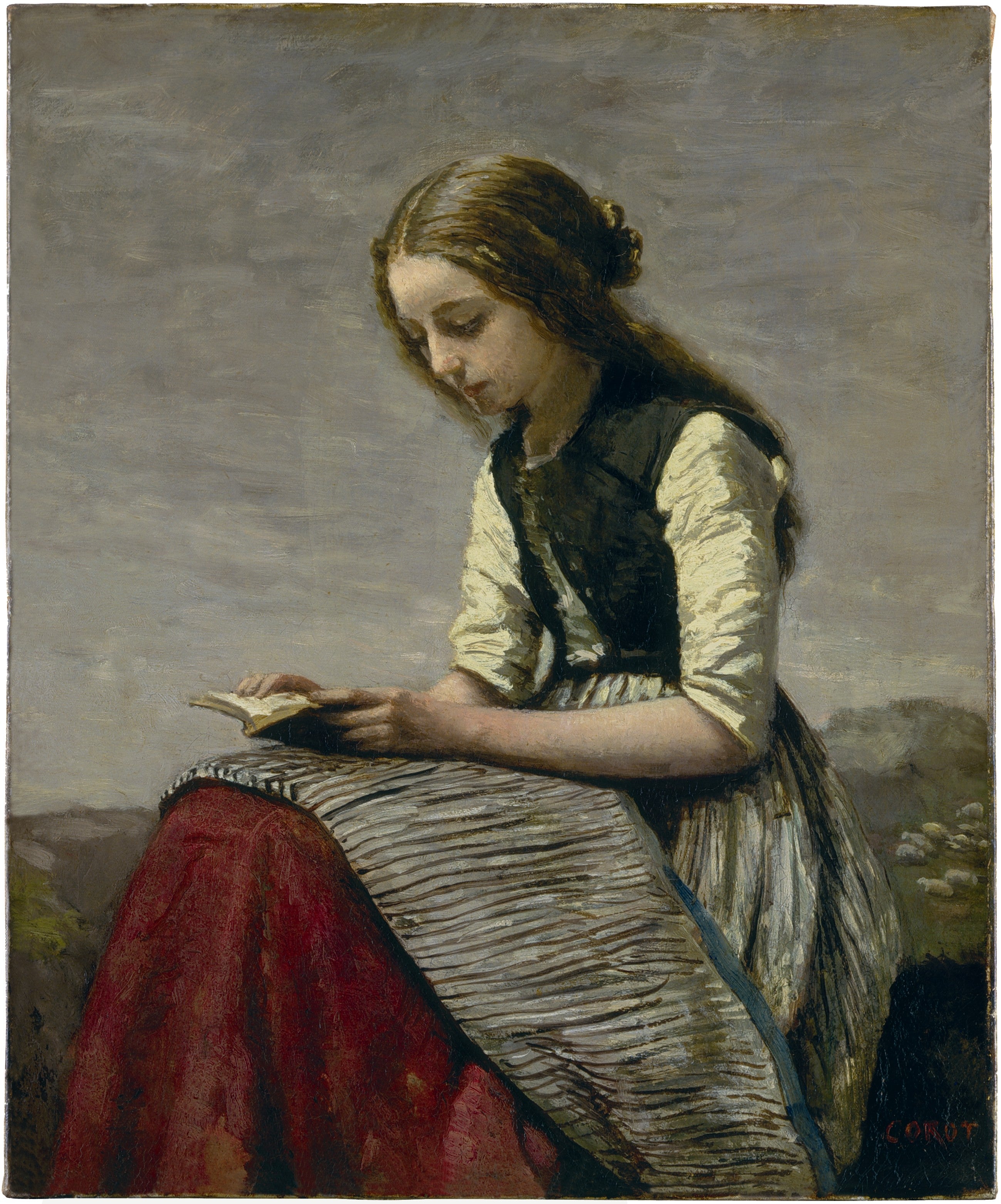 La Petite Liseuse - Jean-Baptiste Camille Corot