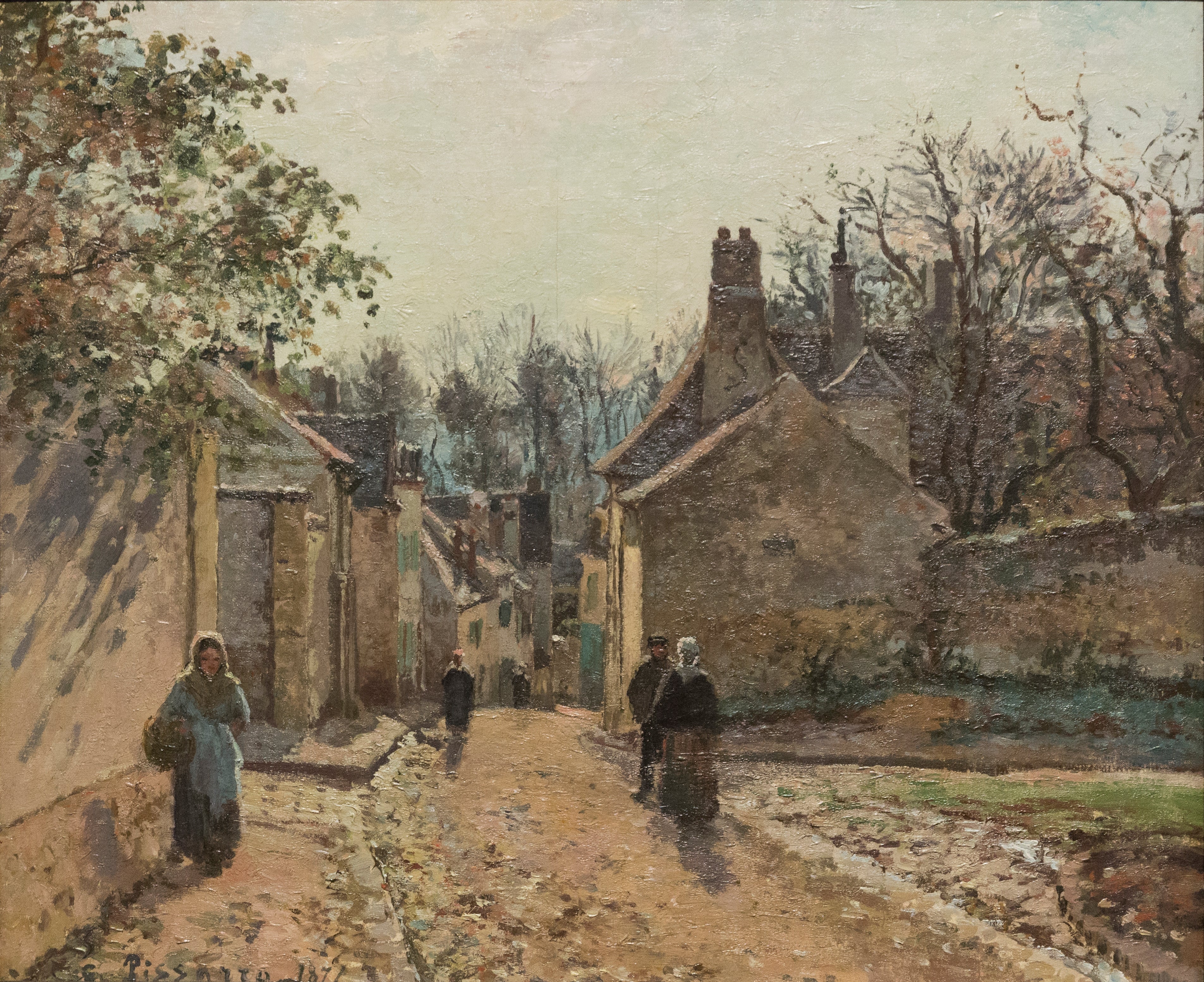 Reproduction du tableau « Une rue de village, Louveciennes - Camille Pissarro » par Alpha Reproduction en peinture à l’huile