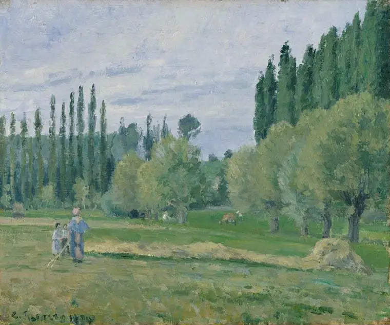 Reproduction du tableau « Fenaison - Camille Pissarro » par Alpha Reproduction en peinture à l’huile