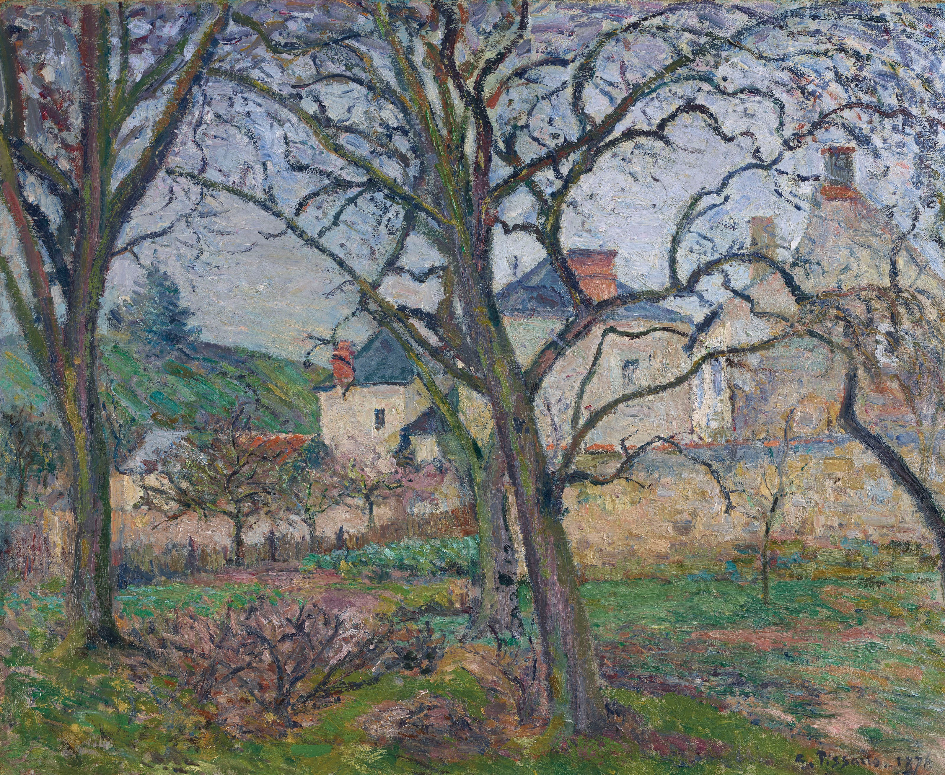 Reproduction du tableau « Le jardin de Maubuisson, vu vers la côte Saint-Denis, Pontoise - Camille Pissarro » par Alpha Reproduction en peinture à l’huile