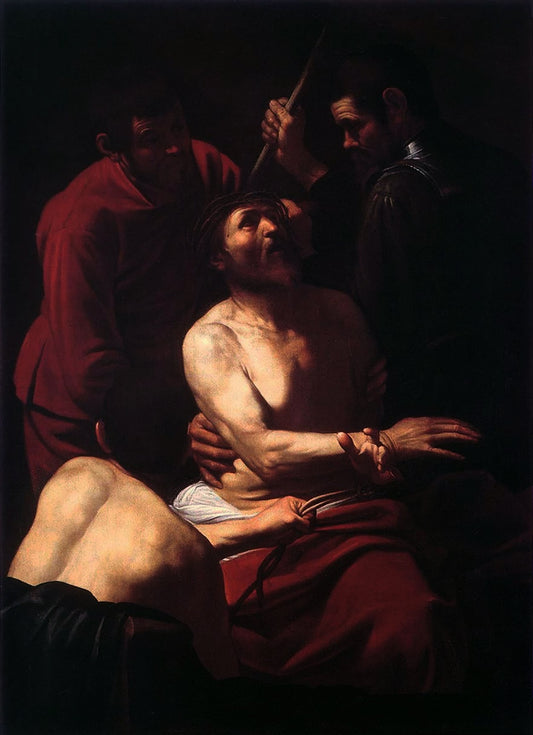 Reproduction du tableau « Le Couronnement d'épines - Le Caravage » par Alpha Reproduction en peinture à l’huile