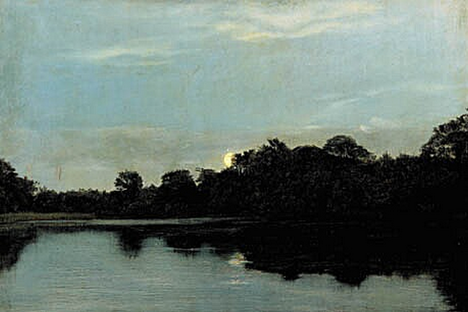 Soirée au bord d'un lac au clair de lune. - Carl Heinrich Bloch