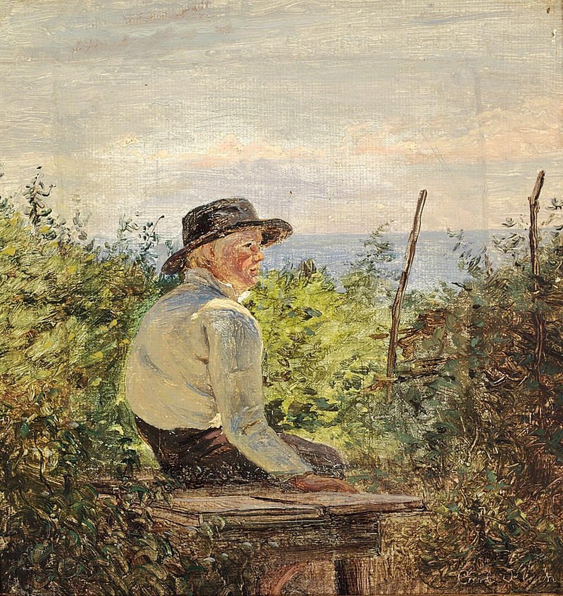 Мальчик на скамейке. - Карл Хайнрих Блох