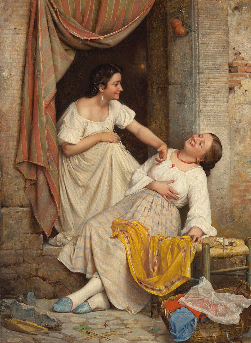 Две улыбающиеся девушки - Карл Хайнрих Блох