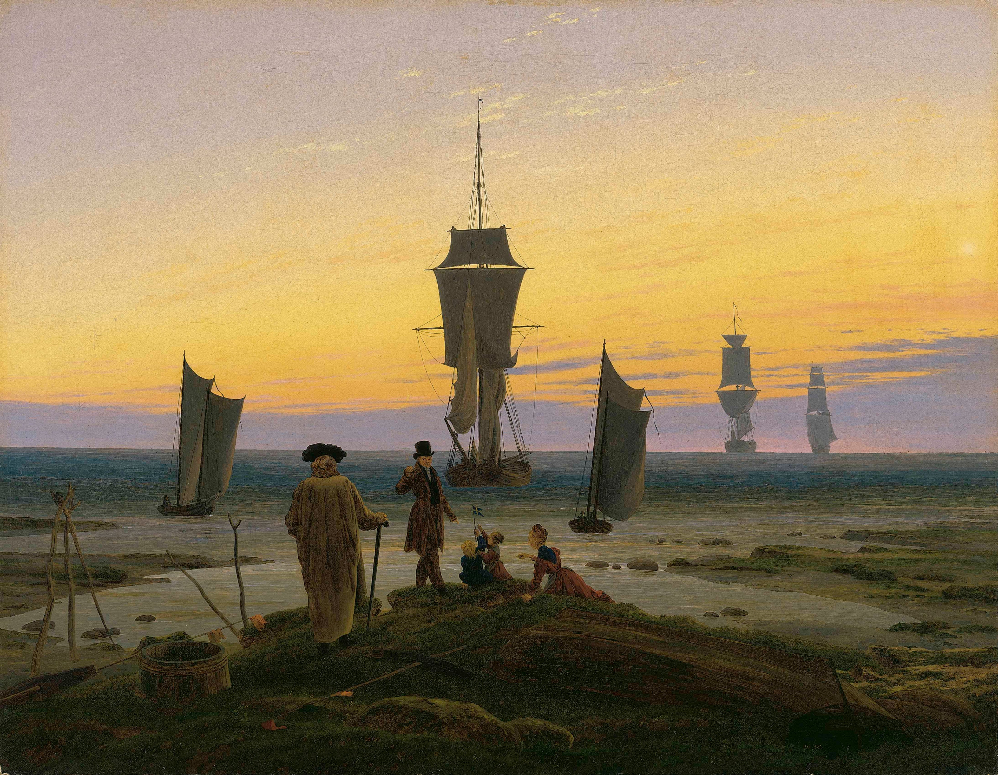 Reproduction du tableau « Les Âges de la vie - Caspar David Friedrich » par Alpha Reproduction en peinture à l’huile