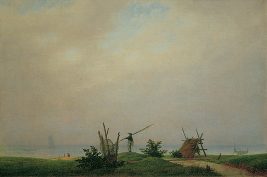 Rivage avec pêcheur - Caspar David Friedrich