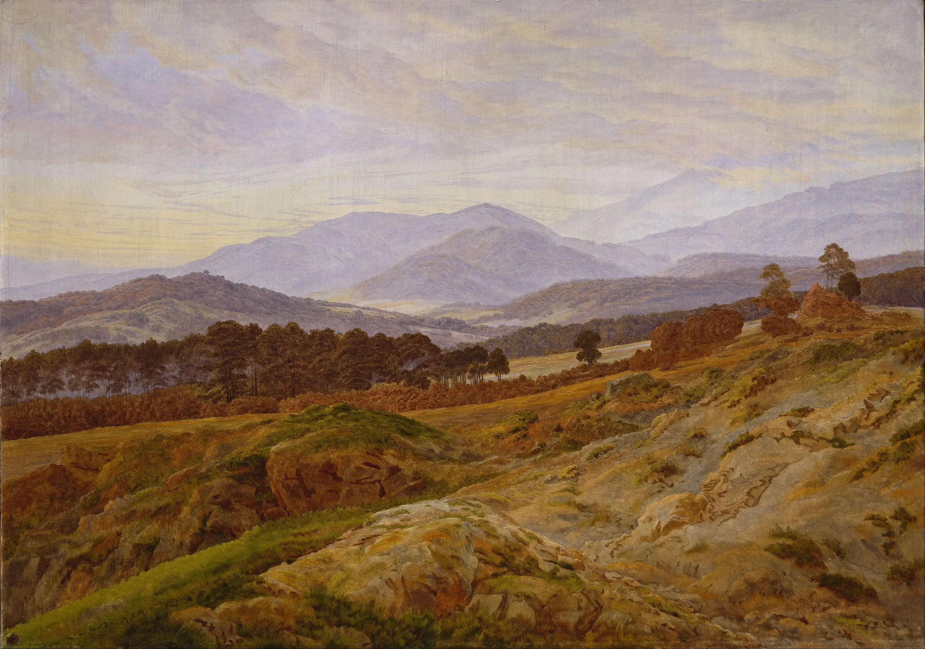 Reproduction du tableau « Paysage dans le massif des Géants - Caspar David Friedrich » par Alpha Reproduction en peinture à l’huile