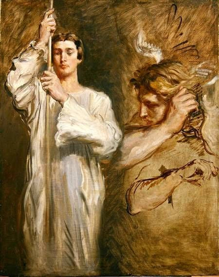 Acolyte porteur de croix et Figure d’Ange - Théodore Chassériau - Alpha Reproduction