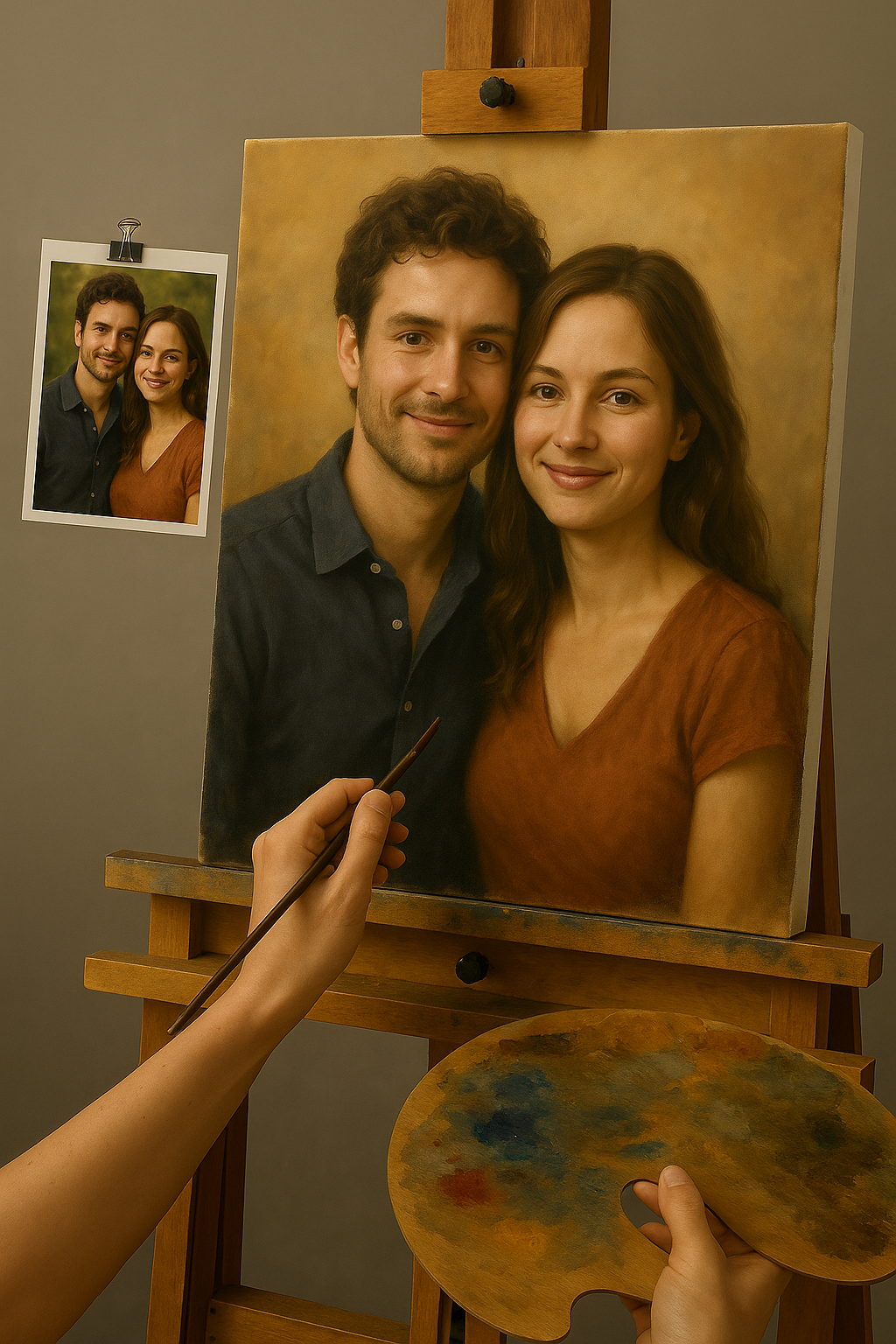 💑 Персонализированная картина для пары – уникальная и эмоциональная масляная живопись