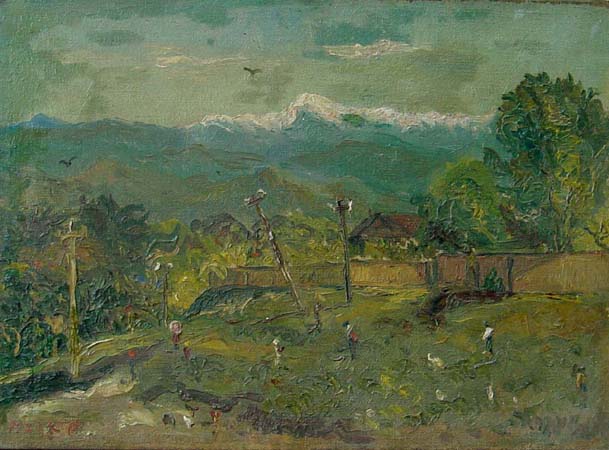 Mont Yu, Chen Cheng-po, 1927, huile sur toile