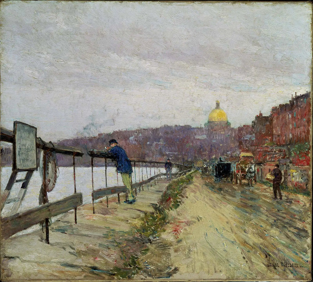 Charles River et Beacon Hill - Childe Hassam - Alpha Reproduction