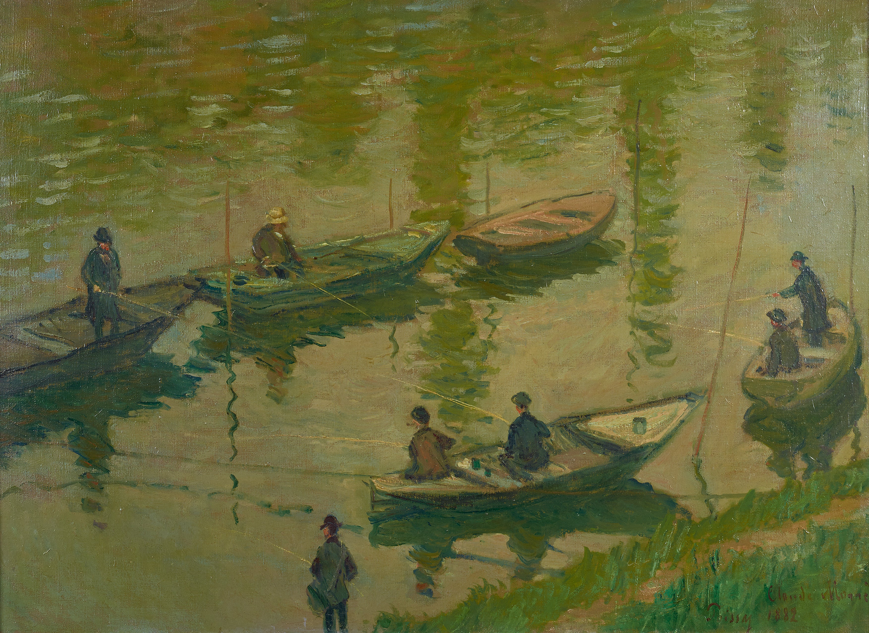 Reproduction du tableau « Les Pêcheurs de Poissy - Claude Monet » par Alpha Reproduction en peinture à l’huile
