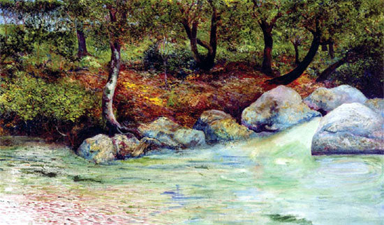 Paysage avec forêt et rivière - Joaquín Clausell
