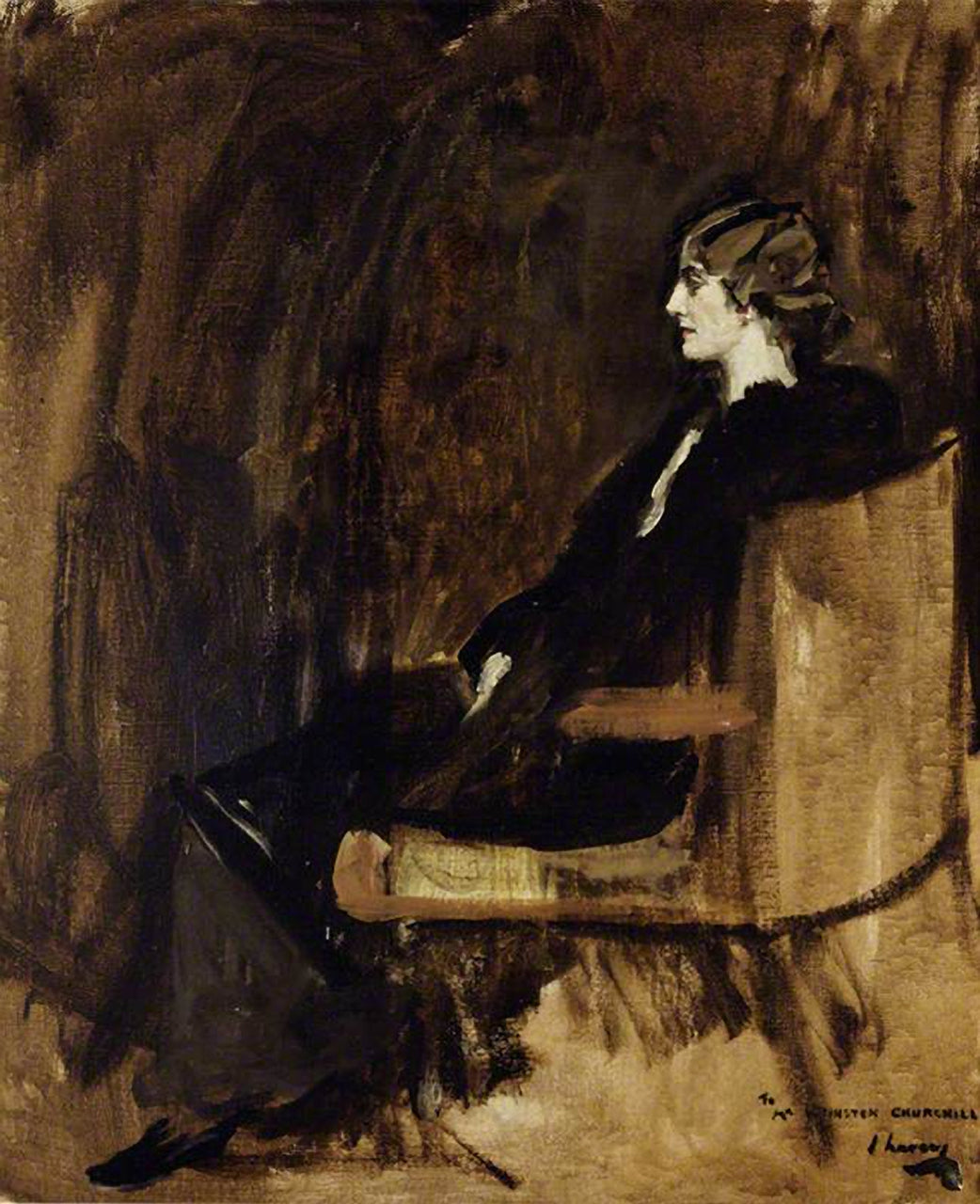 Clémentine Ogilvy Hozier, Lady Churchill (1885-1977) - John Lavery